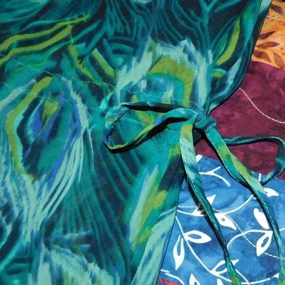 JONES NEW YORK STUNNING L/S KNITTED NECK & SLEEVE BLOUSE~SZ MED - Picture 6 of 7